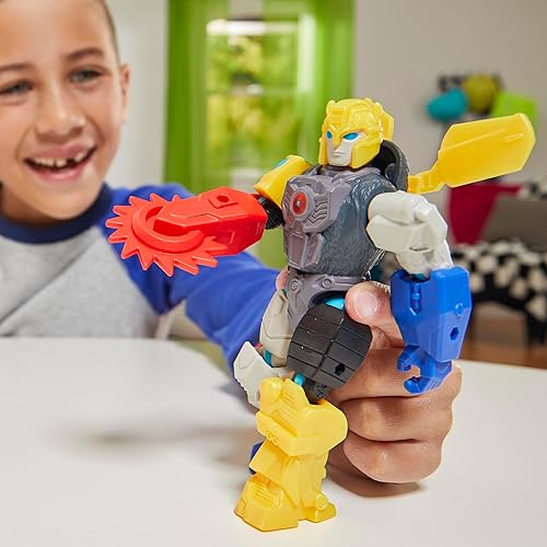 Hasbro Transformers MixMashers Bumblebee Custom Action Figure & Accessories, 5-Inch Robot Toy for Kids 4+