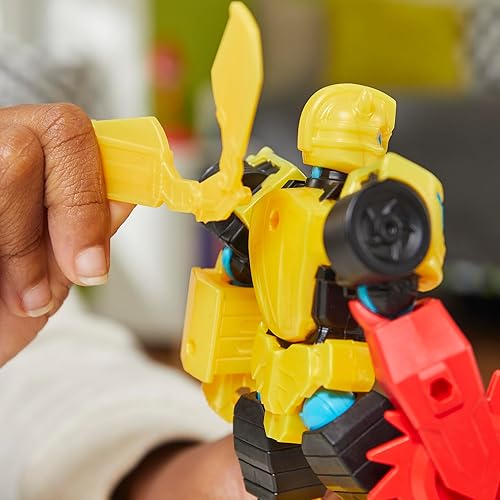 Hasbro Transformers MixMashers Bumblebee Custom Action Figure & Accessories, 5-Inch Robot Toy for Kids 4+