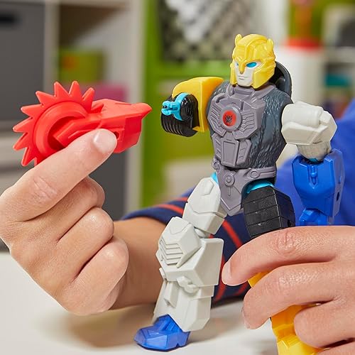 Hasbro Transformers MixMashers Bumblebee Custom Action Figure & Accessories, 5-Inch Robot Toy for Kids 4+