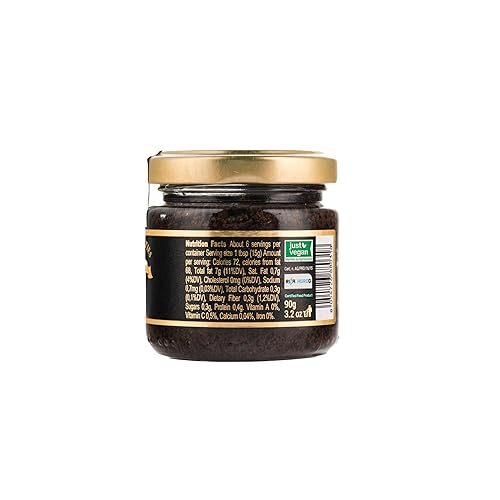 La Rustichella Italian Black Truffle Patè - 3.17 oz (90g) - Vegan, Gluten-Free, Cholesterol-Free