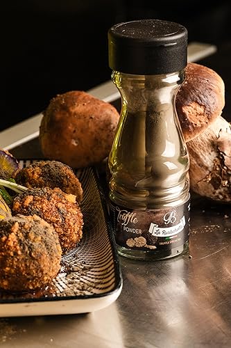 La Rustichella Black Truffle Powder 1.76 oz - Vegan, Gluten-Free, Cholesterol-Free - Made in Italy