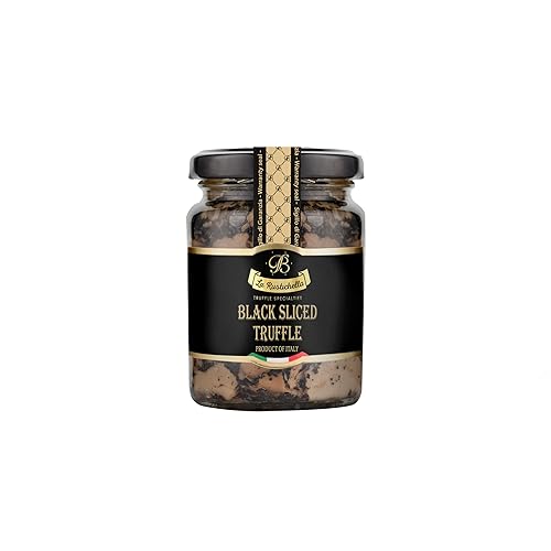 La Rustichella Italian Vegan Black Truffle Slices - Gluten-Free & Cholesterol-Free (3.17 oz)