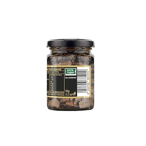 La Rustichella Italian Vegan Black Truffle Slices - Gluten-Free & Cholesterol-Free (3.17 oz)