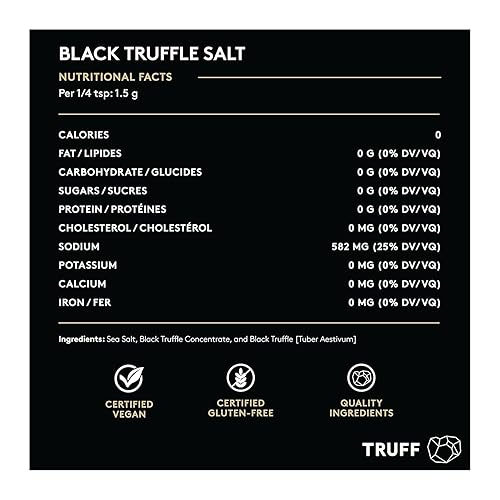 TRUFF Black Truffle Salt - 5.3 oz Gourmet Seasoning