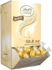 Lindt LINDOR White Chocolate Truffles - Smooth Melting Center - 50.8 oz, 120 Count