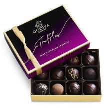 Godiva Dark Chocolate Truffle Gift Box - 12pc Gourmet Candy with Creamy Ganache for Birthday, Thank You, Anniversary, Congratulations