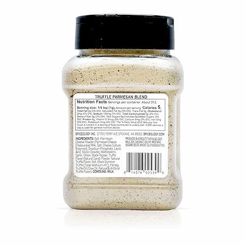 Spiceology Truffle Parmesan Seasoning - Gourmet Blend for Fries, Popcorn, Pasta - 11 oz