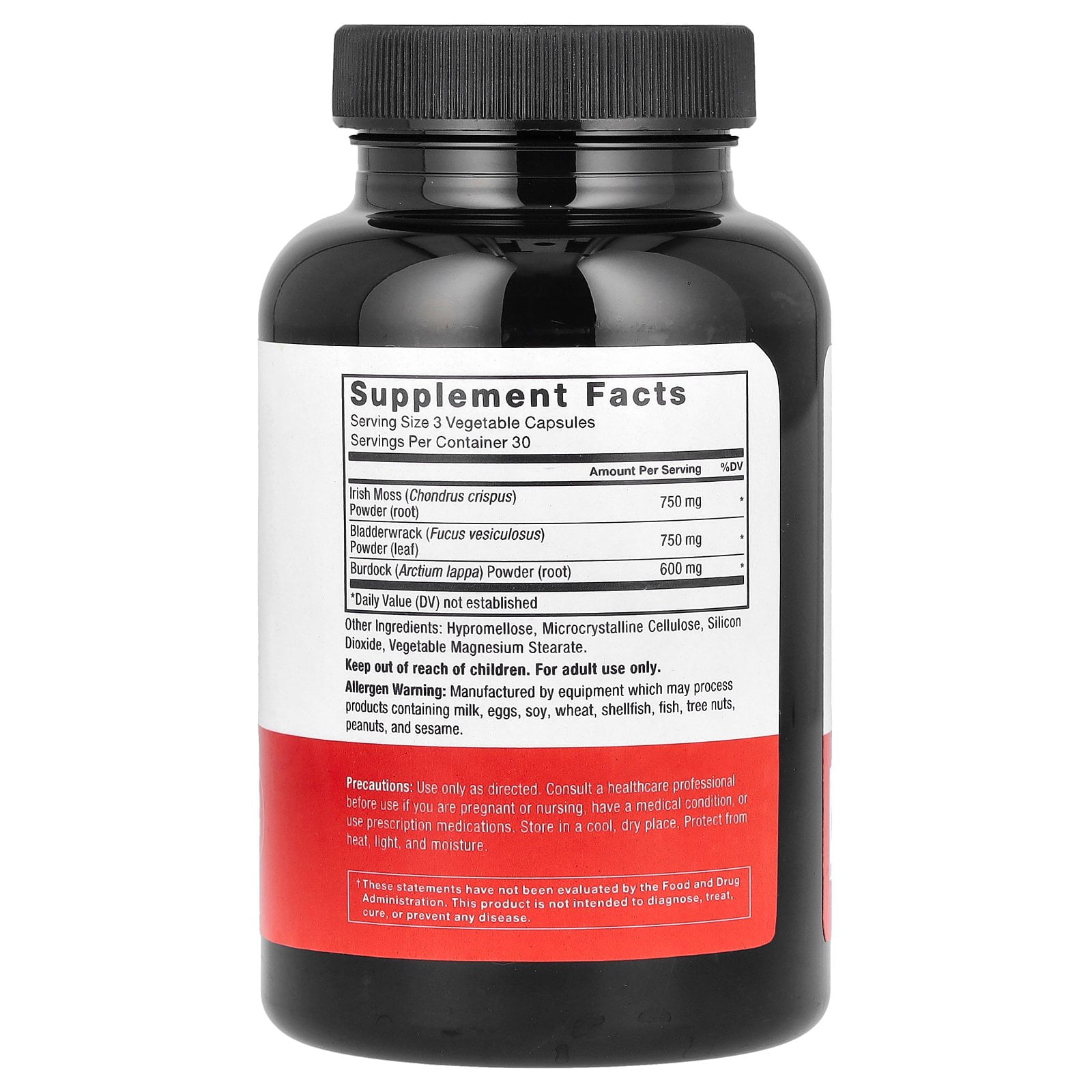 Force Factor Irish Sea Moss Complex 2,100mg - 90 Capsules (700mg each)