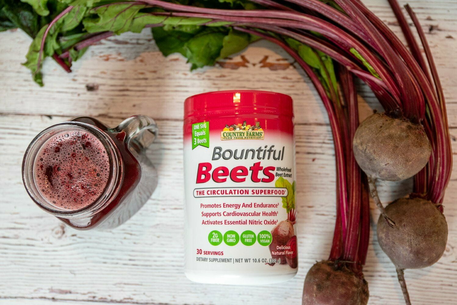 COUNTRY FARMS ORGANIC BEET POWDER EXTRACT, NATURAL FLAVOR, 4-PACK, 10.6OZ