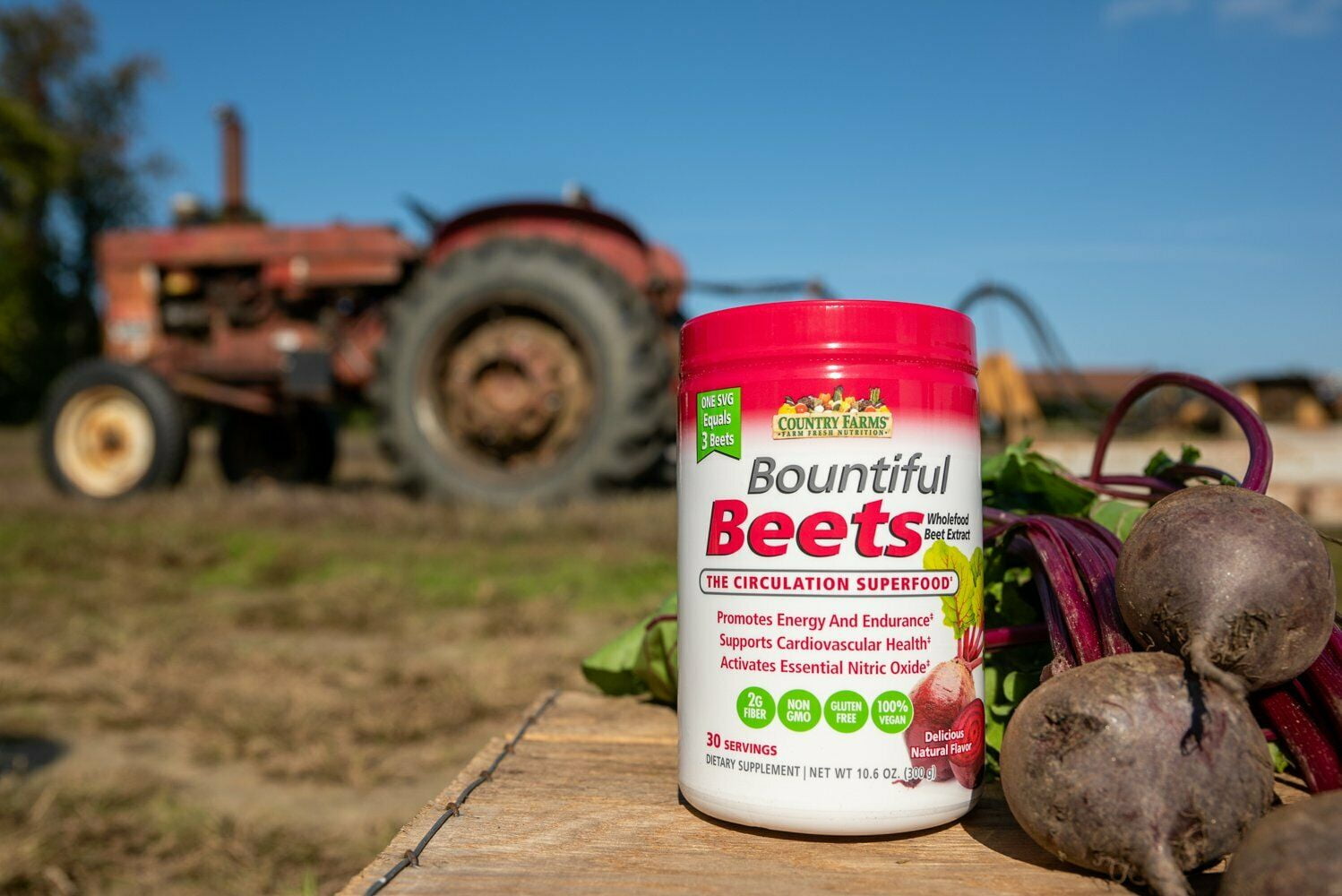 COUNTRY FARMS ORGANIC BEET POWDER EXTRACT, NATURAL FLAVOR, 4-PACK, 10.6OZ