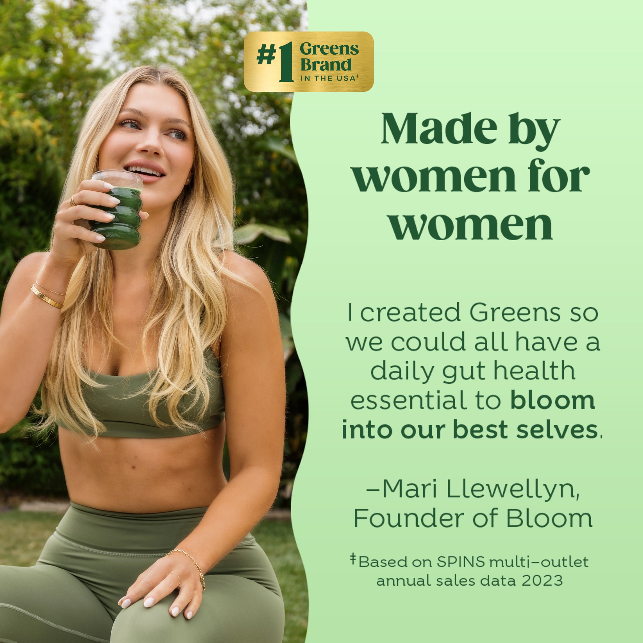 BLOOM NUTRITION MANGO GREENS & SUPERFOODS POWDER - 25 SERVINGS