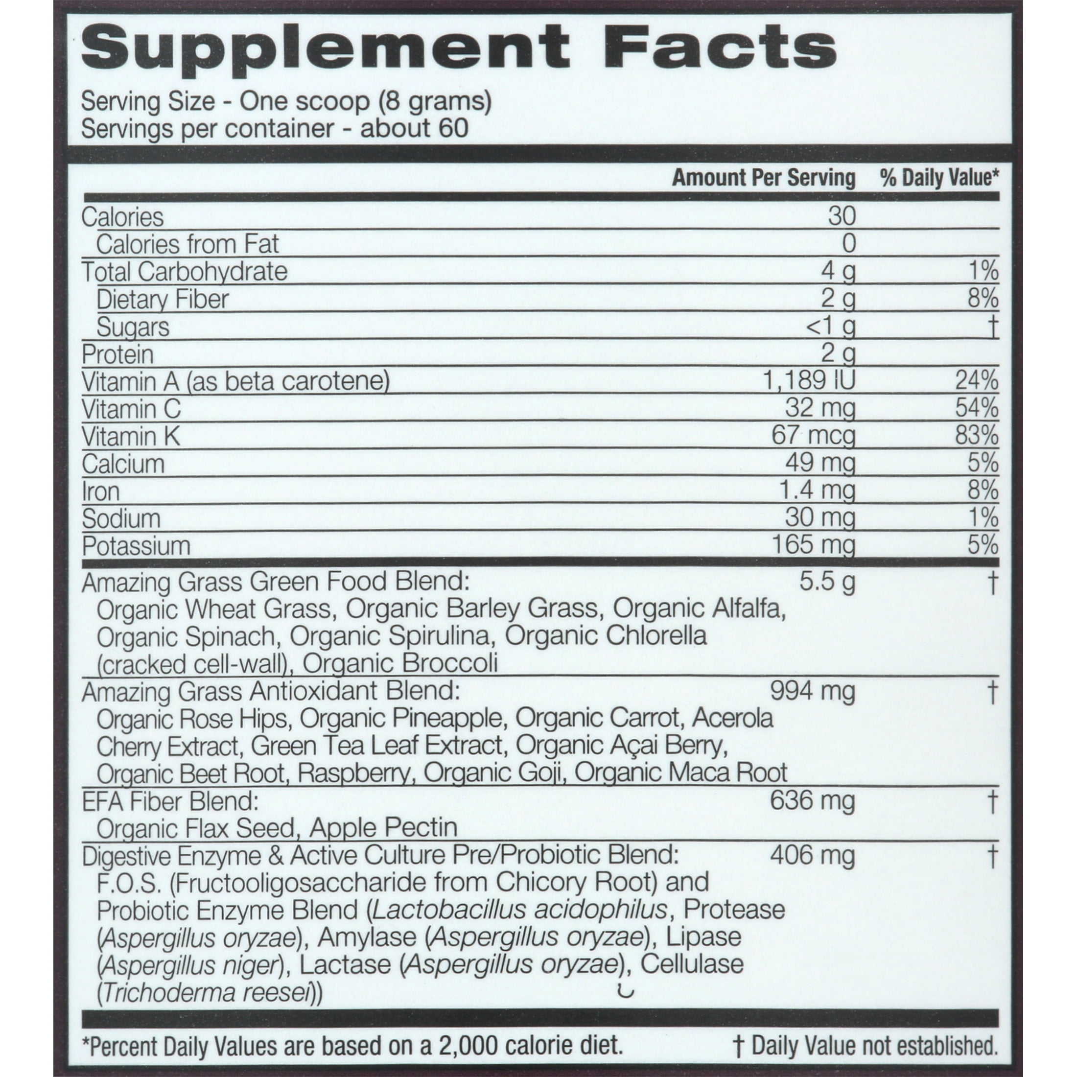 Amazing Grass Organic Berry Green Superfood Powder, 17oz Bottle - 60 Servings