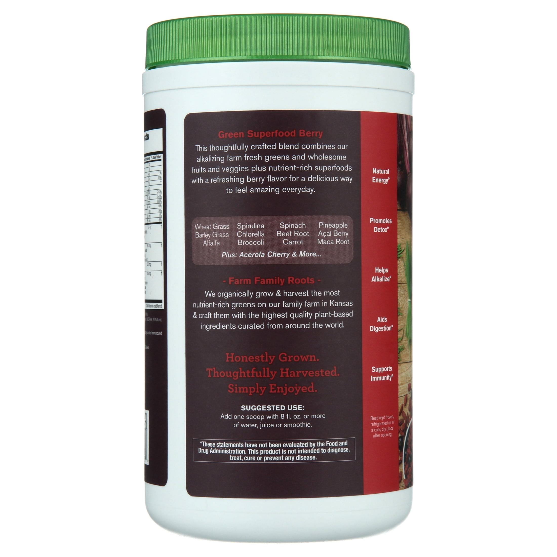 Amazing Grass Organic Berry Green Superfood Powder, 17oz Bottle - 60 Servings