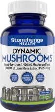 Stonehenge Health Dynamic Mushrooms - Nootropic Brain & Immune Booster - Lion's Mane, Chaga, Maitake, Shiitake, Reishi - 60 Capsules