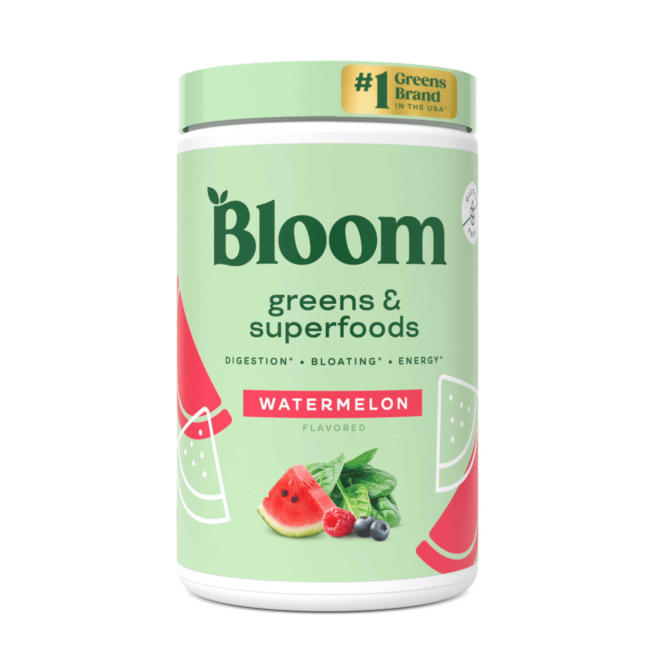 BLOOM NUTRITION WATERMELON GREENS & SUPERFOODS POWDER - 25 SERVINGS