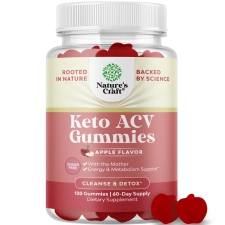 Natures Craft Vegan Keto ACV Gummies for Slimming Cleanse - Non GMO with Mother - 2 Months