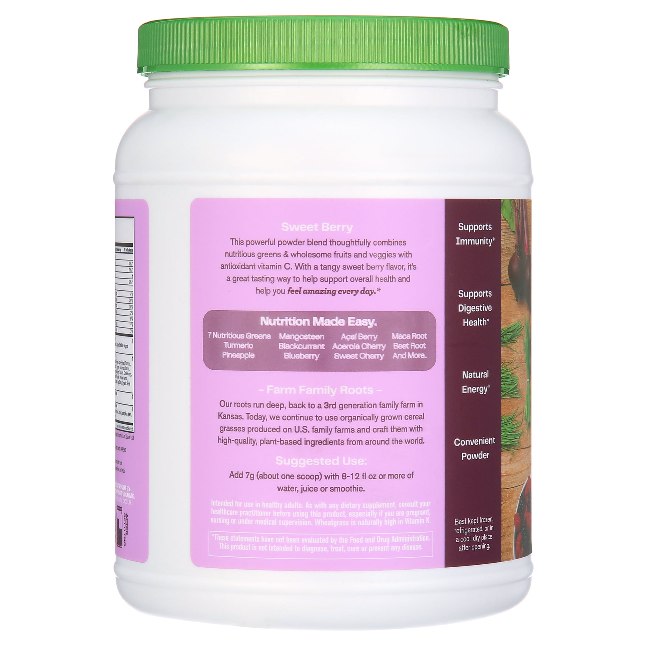 Amazing Grass Sweet Berry Greens Blend Antioxidant Powder - 24.7 oz