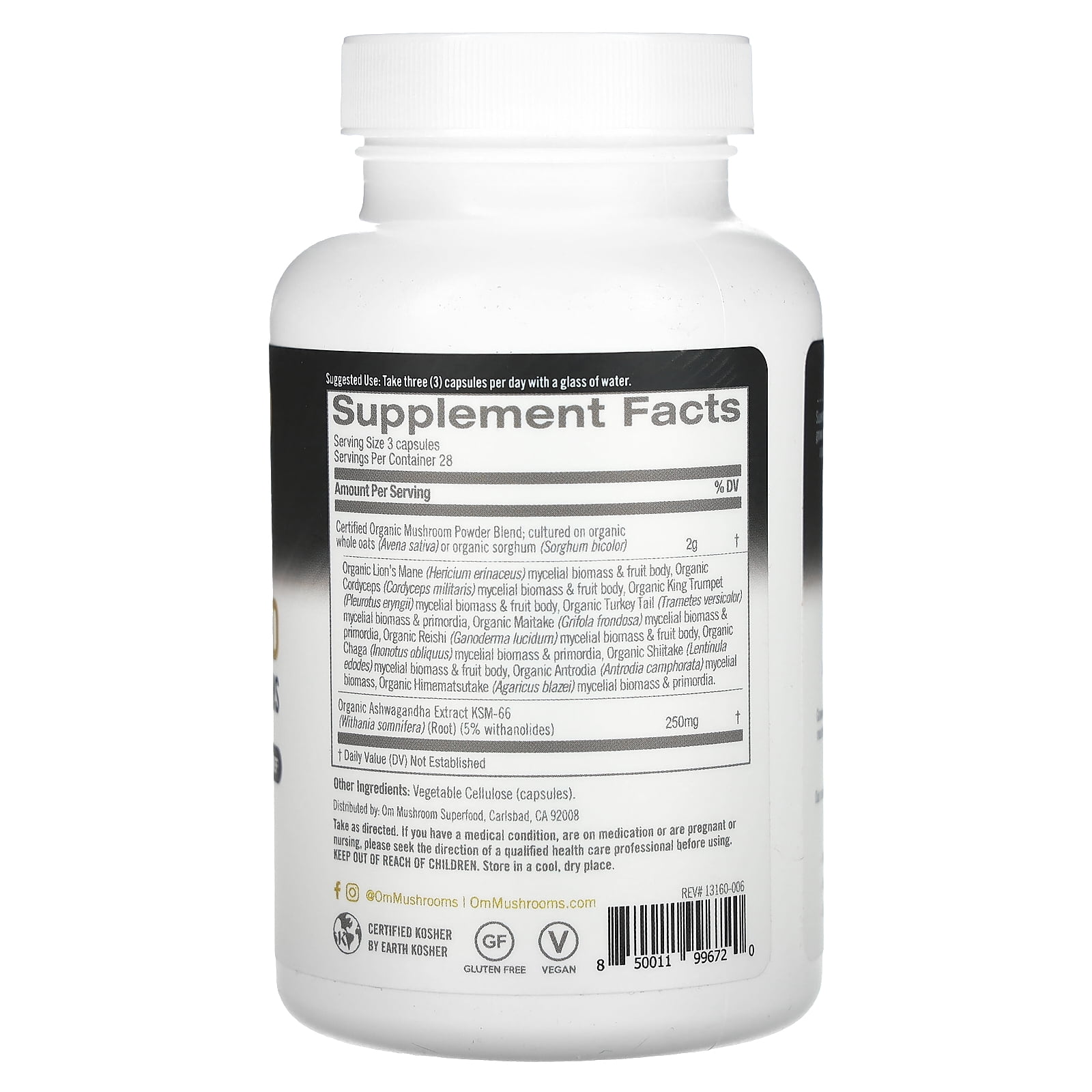 Om Mushrooms Master Blend Superfood Capsules - 84ct