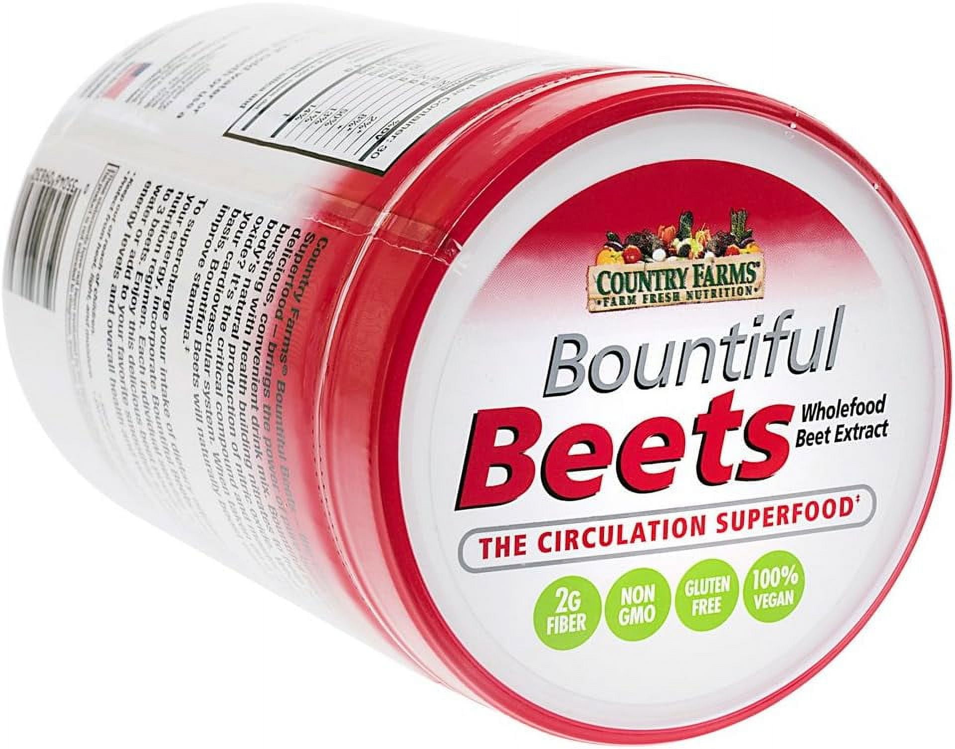 Country Farms-Bountiful Beets Cherry Circulation Superfood, Nitric Oxide Booster, 10.6 oz