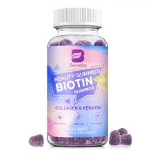 Beworths Biotin Gummies 12000mcg for Hair, Skin & Nails, 60 Count with Collagen, Chlorophyll, Zinc - Vitamin Complex