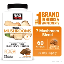 Force Factor Modern Mushroom Supplement, Cinnamon Roll Soft Chews - 60 Count