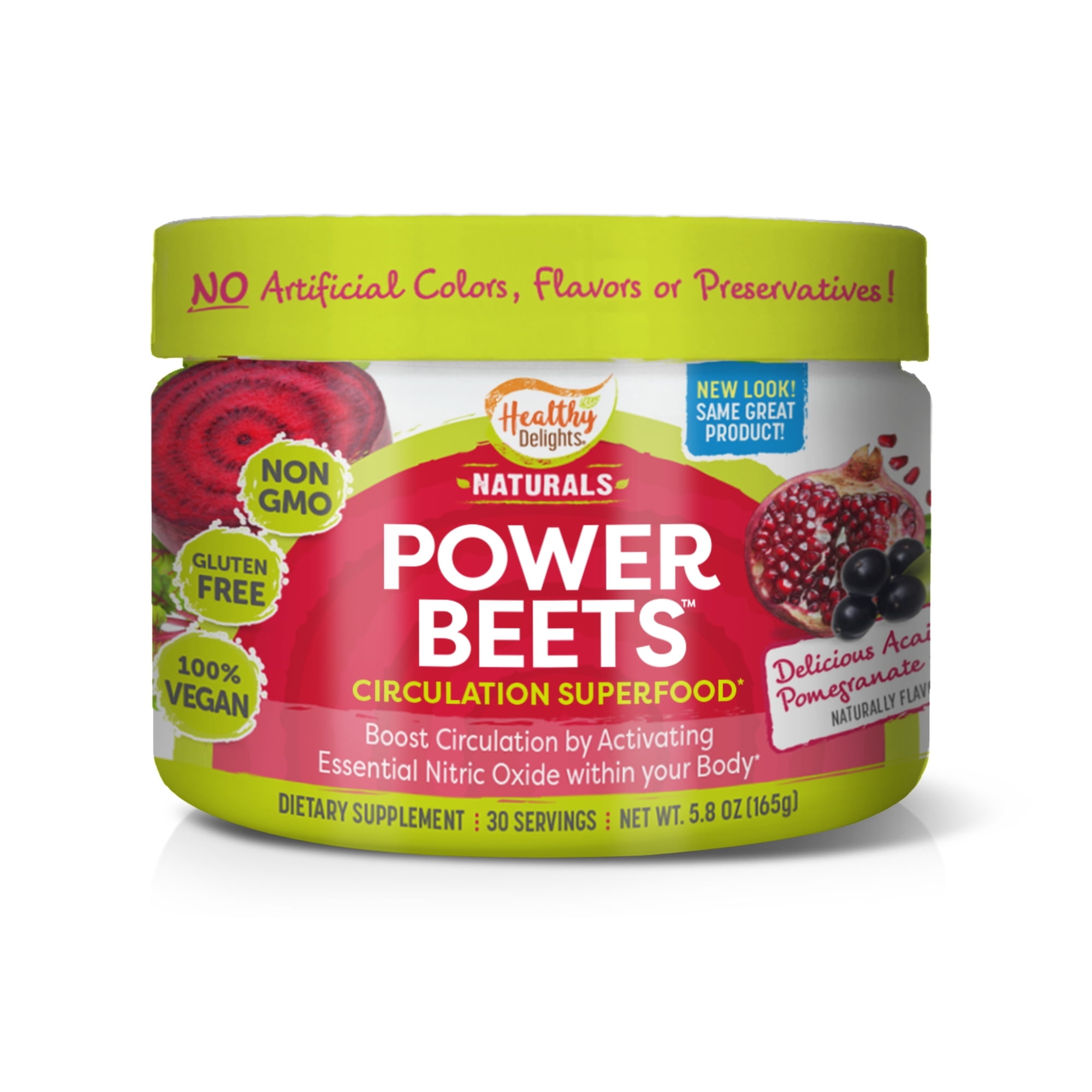 Healthy Delights Organic Acai Pomegranate Power Beets Powder - 30 Servings (5.8 oz)
