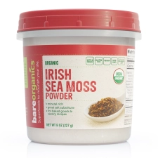 BareOrganics Raw Irish Sea Moss Powder 8 oz - Organic & Pure