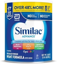 Similac Advance Baby Formula Powder with Iron, 30.8-oz Value Can