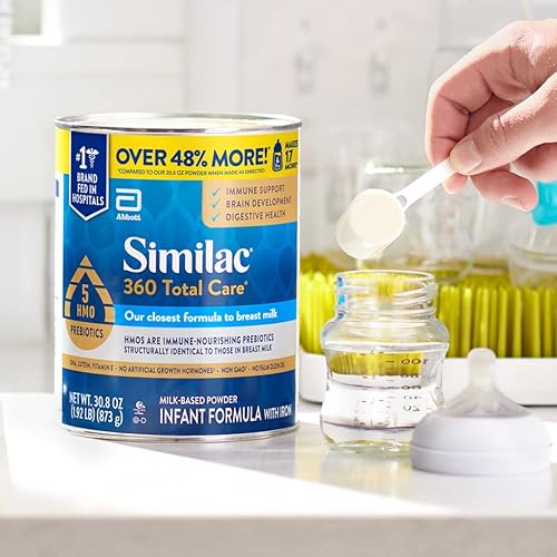 Similac 360 Total Care Infant Formula with 5 HMO Prebiotics, Non-GMO, 30.8-oz Powder