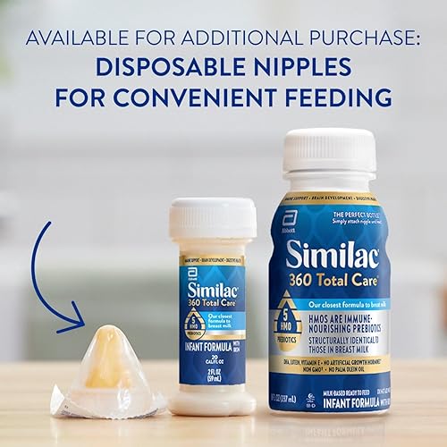 Similac 360 Total Care Infant Formula with 5 HMO Prebiotics - Non-GMO, Ready to Feed - 48 Pack