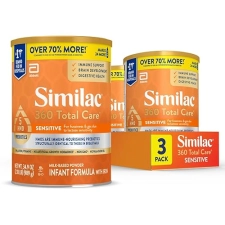 Similac 360 Total Care Sensitive Infant Formula | Lactose Sensitivity Relief | 5 HMO Prebiotics | Non-GMO | 34.9-oz x 3