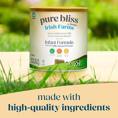 Similac Organic Irish Farms Baby Formula for 0-12 Months, 24.7oz Can, Pack of 6