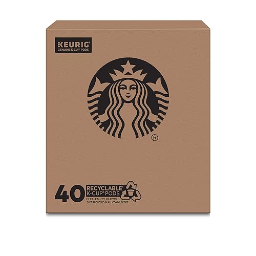 Starbucks Decaf K-Cup Coffee Pods, House Blend for Keurig Brewers - 1 Box (40 Pods)