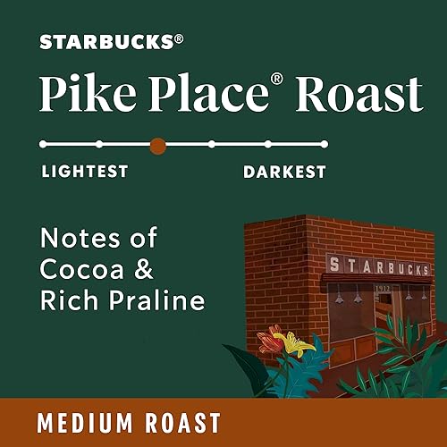 Starbucks Pike Place Roast K-Cup Coffee Pods, Medium Roast, 100% Arabica - 4 Boxes (96 Pods)