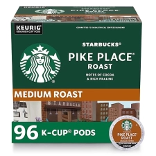 Starbucks Pike Place Roast K-Cup Coffee Pods, Medium Roast, 100% Arabica - 4 Boxes (96 Pods)