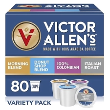 Victor Allen's Coffee Variety Pack - 80 Count Single Serve Coffee Pods for Keurig K-Cup Brewers