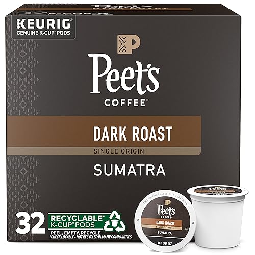 Peet's Coffee Dark Roast Sumatra Keurig K-Cup Pods - 32 Count