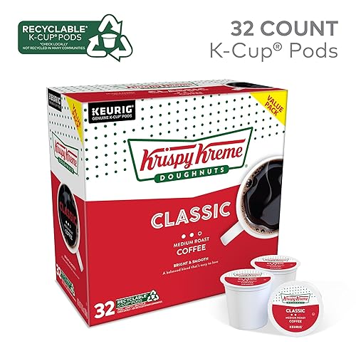 Keuring Green Mountain Krispy Kreme Classic Medium Roast Coffee K-Cup Pods, 32 Count