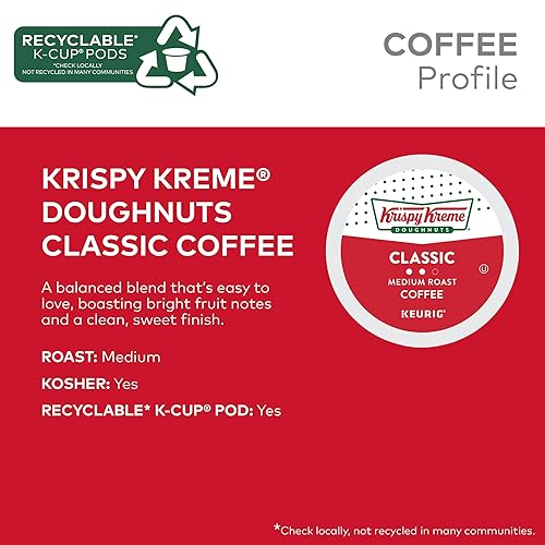 Keuring Green Mountain Krispy Kreme Classic Medium Roast Coffee K-Cup Pods, 32 Count