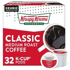 Keuring Green Mountain Krispy Kreme Classic Medium Roast Coffee K-Cup Pods, 32 Count