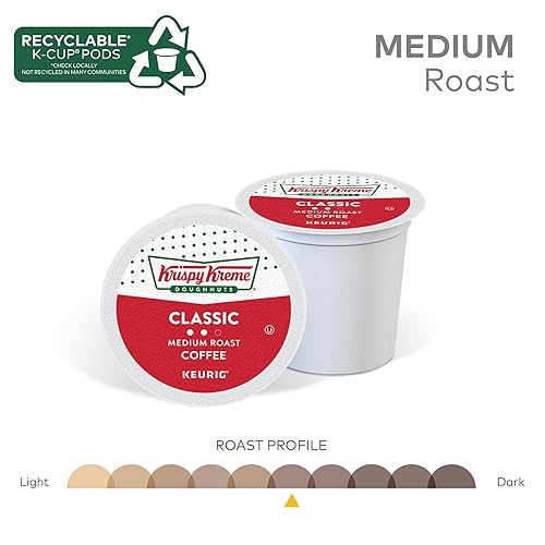 Keuring Green Mountain Krispy Kreme Classic Medium Roast Coffee K-Cup Pods, 32 Count