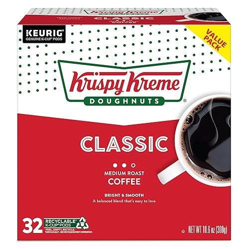 Keuring Green Mountain Krispy Kreme Classic Medium Roast Coffee K-Cup Pods, 32 Count