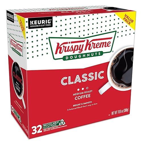 Keuring Green Mountain Krispy Kreme Classic Medium Roast Coffee K-Cup Pods, 32 Count