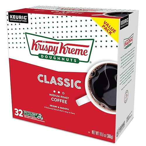 Keuring Green Mountain Krispy Kreme Classic Medium Roast Coffee K-Cup Pods, 32 Count