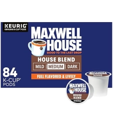 Maxwell House House Blend Medium Roast K-Cup Coffee Pods - 84 Count Box