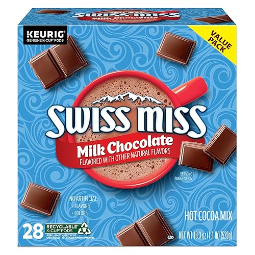 Swiss Miss Milk Chocolate Hot Cocoa Keurig K-Cup Pods, 28 Ct