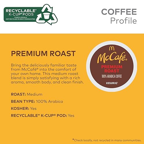 McCafe Premium Medium Roast K-Cup Coffee Pods, 84 Count, Premium Roast