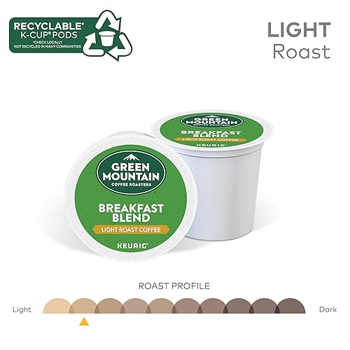 Green Mountain Breakfast Blend K-Cup Pods, Light Roast Coffee, 48 Count