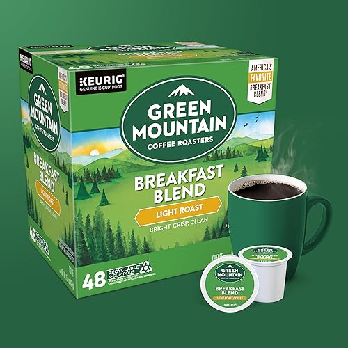 Green Mountain Breakfast Blend K-Cup Pods, Light Roast Coffee, 48 Count