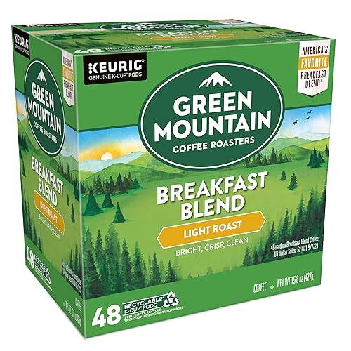 Green Mountain Breakfast Blend K-Cup Pods, Light Roast Coffee, 48 Count